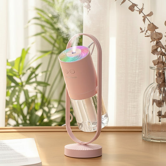 Portable ultrasonic mini humidifier producing fine cool mist
