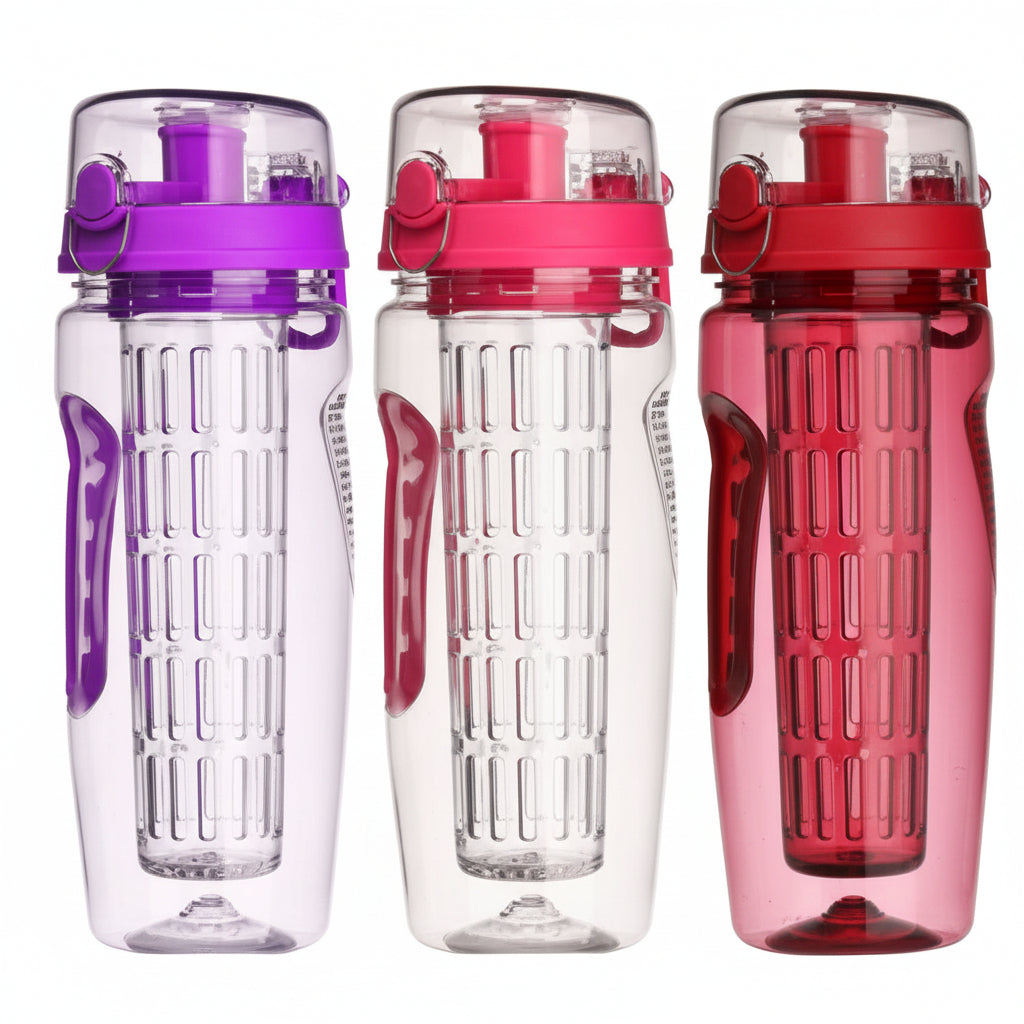 BPA-free Tritan water bottle with fruit infuser