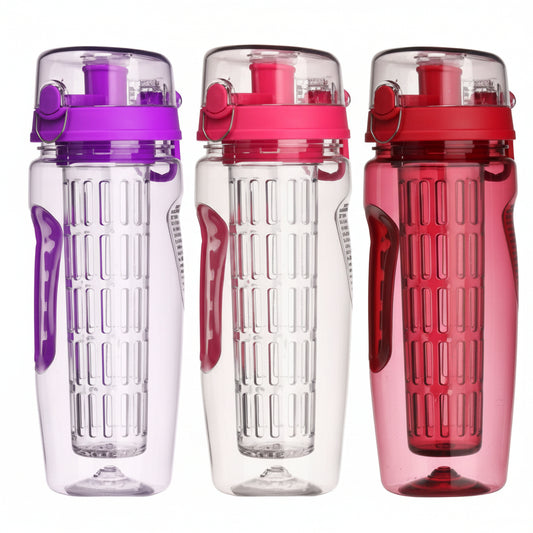 BPA-free Tritan water bottle with fruit infuser