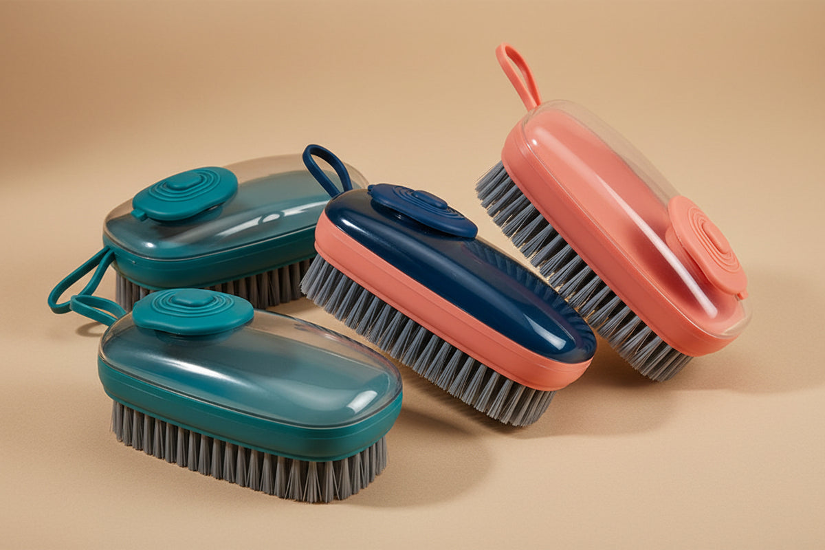 Multifunctional shoe and laundry scrub brush